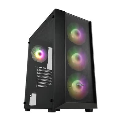 Gabinete Gamer FSP CMT218, Mid Tower, ATX, Lateral em Vidro Temperado, Preto - CMT218B Gabinete Gamer FSP CMT218, Mid Tower, ATX, Lateral em Vidro Temperado, Preto - CMT218B