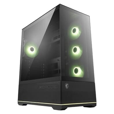 Gabinete Gamer MSI MAG Pano 110R PZ, Mid Tower, Lateral em Vidro, 4x FANs ARGB, M-ATX, Preto - PANO110RPZ Gabinete Gamer MSI MAG Pano 110R PZ, Mid Tower, Lateral em Vidro, 4x FANs ARGB, M-ATX, Preto - PANO110RPZ