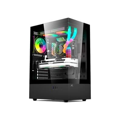 Gabinete Gamer C3Tech Aquarius, Mid Tower, Lateral em Vidro, Sem FANs, Preto - MT-G860BK Gabinete Gamer C3Tech Aquarius, Mid Tower, Lateral em Vidro, Sem FANs, Preto - MT-G860BK