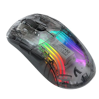 Mouse Gamer sem Fio Attack Shark X2 Transparente, Tri-Mode, RGB, 2400 DPI, Sensor PixArt 3212- Preto Mouse Gamer sem Fio Attack Shark X2 Transparente, Tri-Mode, RGB, 2400 DPI, Sensor PixArt 3212- Preto