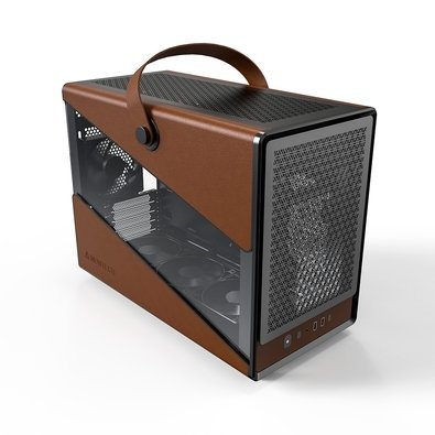 Gabinete Gamer Montech Heritage Pro, M-ATX, Mid-Tower, Vidro Temperado, 4X Fans, Preto e Marrom - HRTGPBK Gabinete Gamer Montech Heritage Pro, M-ATX, Mid-Tower, Vidro Temperado, 4X Fans, Preto e Marrom - HRTGPBK