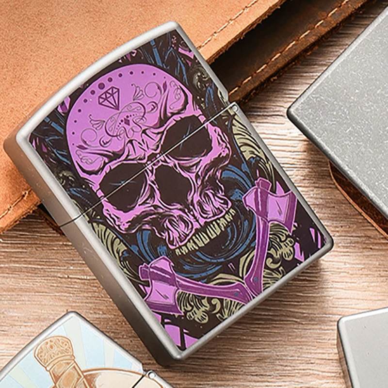 Pink Skull Titanium Alloy Lighter Shell CNC Precision Process EDC Outdoor Portable Durable Windproof Unique Gift (No Core) Pink Skull Titanium Alloy Lighter Shell CNC Precision Process EDC Outdoor Portable Durable Windproof Unique Gift (No Core)