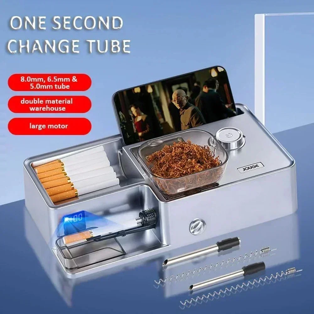 New 3-in-1 Automatic Cigarette Machine Electric Cigarette Smart Sensor Injector Tobacco Filled 5.5/6.5/8mm Round Tube, Tweezers New 3-in-1 Automatic Cigarette Machine Electric Cigarette Smart Sensor Injector Tobacco Filled 5.5/6.5/8mm Round Tube, Tweezers
