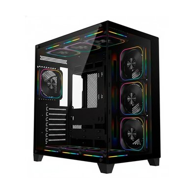 Gabinete Gamer Liketec Zeus V3, ATX, Frontal e Lateral em Vidro Temperado, Sem Fans, Preto - LC-KB-ZEUSV3-2025-1000 Gabinete Gamer Liketec Zeus V3, ATX, Frontal e Lateral em Vidro Temperado, Sem Fans, Preto - LC-KB-ZEUSV3-2025-1000