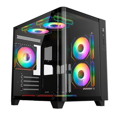 Gabinete Gamer Liketec Madness Small, Mini Tower, Micro-ATX, Lateral e Frontal em Vidro Curvo, Sem Fans, Preto - LK-MADNESS-MINI-25-BLK Gabinete Gamer Liketec Madness Small, Mini Tower, Micro-ATX, Lateral e Frontal em Vidro Curvo, Sem Fans, Preto - LK-MADNESS-MINI-25-BLK