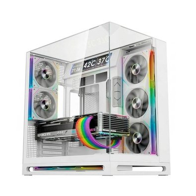 Gabinete Gamer Liketec Cygnus Snow, ATX, 8 Fans ARGB e Display LCD, Vidro Temperado, Branco - LT-GB-CYGNUSPROGLASS-SNOW-V1 Gabinete Gamer Liketec Cygnus Snow, ATX, 8 Fans ARGB e Display LCD, Vidro Temperado, Branco - LT-GB-CYGNUSPROGLASS-SNOW-V1
