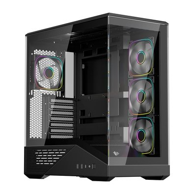 Gabinete Gamer 1STPLAYER GM7, Mid Tower, RGB, ATX, Lateral em Vidro Temperado, 4X Fans, Preto - GM7-BK-3FN7R-1FN7 Gabinete Gamer 1STPLAYER GM7, Mid Tower, RGB, ATX, Lateral em Vidro Temperado, 4X Fans, Preto - GM7-BK-3FN7R-1FN7