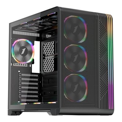 Gabinete Gamer 1STPLAYER VT7, Mid Tower, ATX, Lateral em Vidro Temperado, Sem Fan, Preto - VT7-BK Gabinete Gamer 1STPLAYER VT7, Mid Tower, ATX, Lateral em Vidro Temperado, Sem Fan, Preto - VT7-BK
