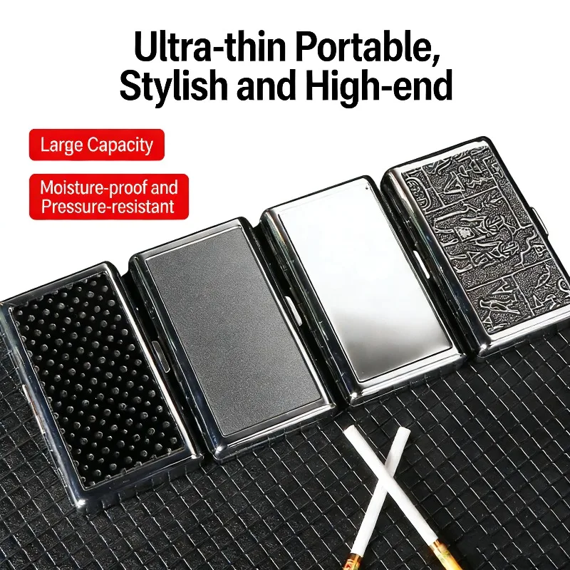 20 pack slim Elongated iron clip Waterproof Cigarette Box Portable metal large Capacity men women Cigarette case Smoking Tool 20 pack slim Elongated iron clip Waterproof Cigarette Box Portable metal large Capacity men women Cigarette case Smoking Tool