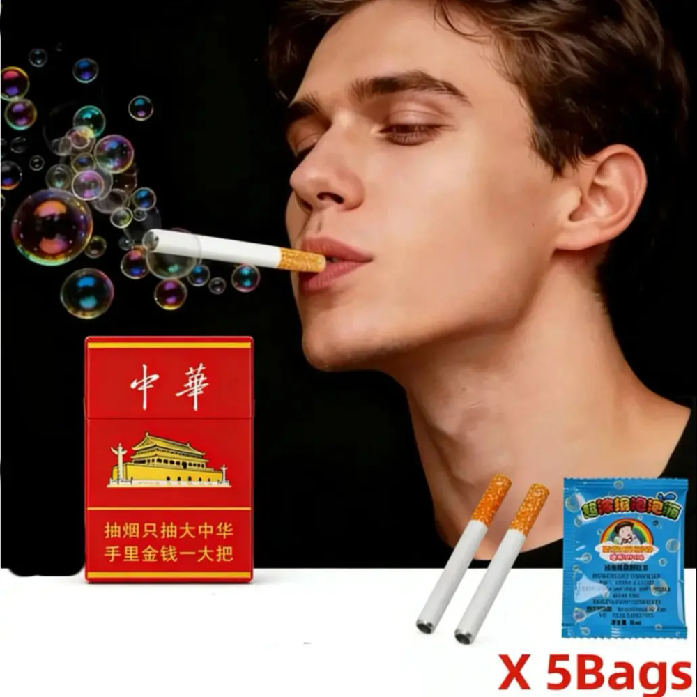 Ins Style Funny Cigarette Box Toy Photo Prop as gift for your Friend Gng Device Bubble Machine Case Outdoor Portable Ins Style Funny Cigarette Box Toy Photo Prop as gift for your Friend Gng Device Bubble Machine Case Outdoor Portable