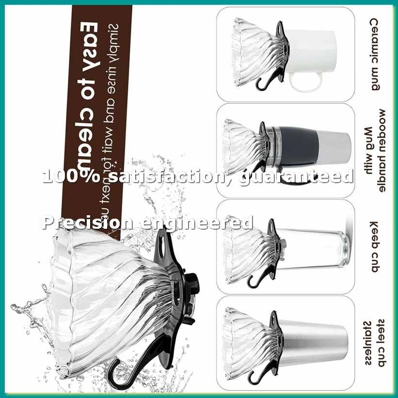 Pour over Coffee Dripper Coffee Filter for 1-4 Cups Reusable Coffee Maker Heat- Glass Coffee Cone-A07G Pour over Coffee Dripper Coffee Filter for 1-4 Cups Reusable Coffee Maker Heat- Glass Coffee Cone-A07G