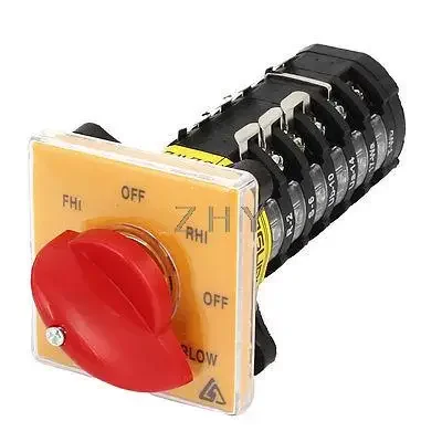 AV380V 25A Panel One Phase Rotary Selector Cam Changerover Switch SZW25-6 AV380V 25A Panel One Phase Rotary Selector Cam Changerover Switch SZW25-6
