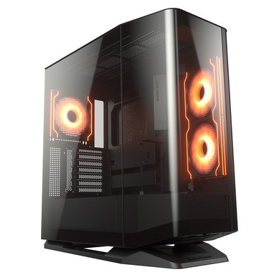 Gabinete Gamer Cougar FV270, Mid Tower, RGB, ATX, Frontal e Lateral em Vidro Curvo, com 4 Fans, Preto - 3858M60.0005 Gabinete Gamer Cougar FV270, Mid Tower, RGB, ATX, Frontal e Lateral em Vidro Curvo, com 4 Fans, Preto - 3858M60.0005