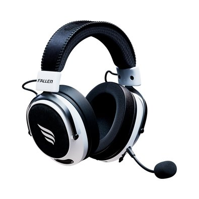 Headset Gamer Sem Fio Fallen Morcego Pro Wireless, 7.1 Virtual, Surround, Bluetooth 5.2, Microfone Destacável, Branco - HE00061 Headset Gamer Sem Fio Fallen Morcego Pro Wireless, 7.1 Virtual, Surround, Bluetooth 5.2, Microfone Destacável, Branco - HE00061