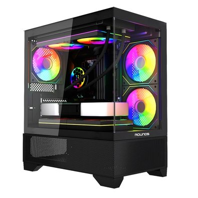 Gabinete Gamer Round5 Draven, Mini Tower, M-ATX, Frontal e Lateral em Vidro, Preto - R5-DRAVEN-B-2181 Gabinete Gamer Round5 Draven, Mini Tower, M-ATX, Frontal e Lateral em Vidro, Preto - R5-DRAVEN-B-2181