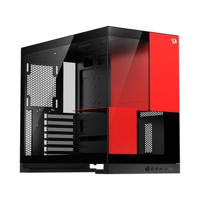 Gabinete Gamer Redragon Eternal P&V, Mid Tower, ARGB, ATX, Lateral em Vidro, Sem Fans, Preto e Vermelho - CA-612BR Gabinete Gamer Redragon Eternal P&V, Mid Tower, ARGB, ATX, Lateral em Vidro, Sem Fans, Preto e Vermelho - CA-612BR