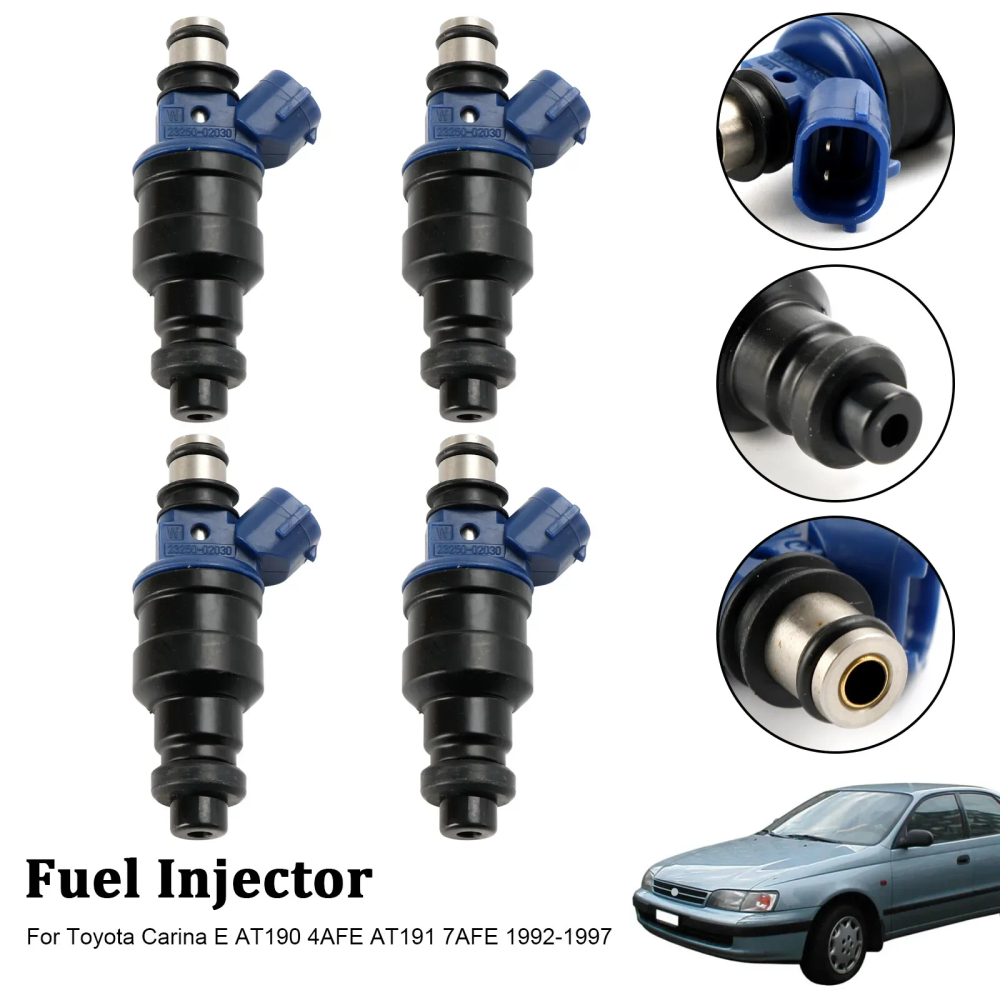 4PCS Fuel Injectors for Toyota Carina E AT190 AT191 4AFE 7AFE 1992-1997 Direct Fit OE 23250-02030 23209-02030