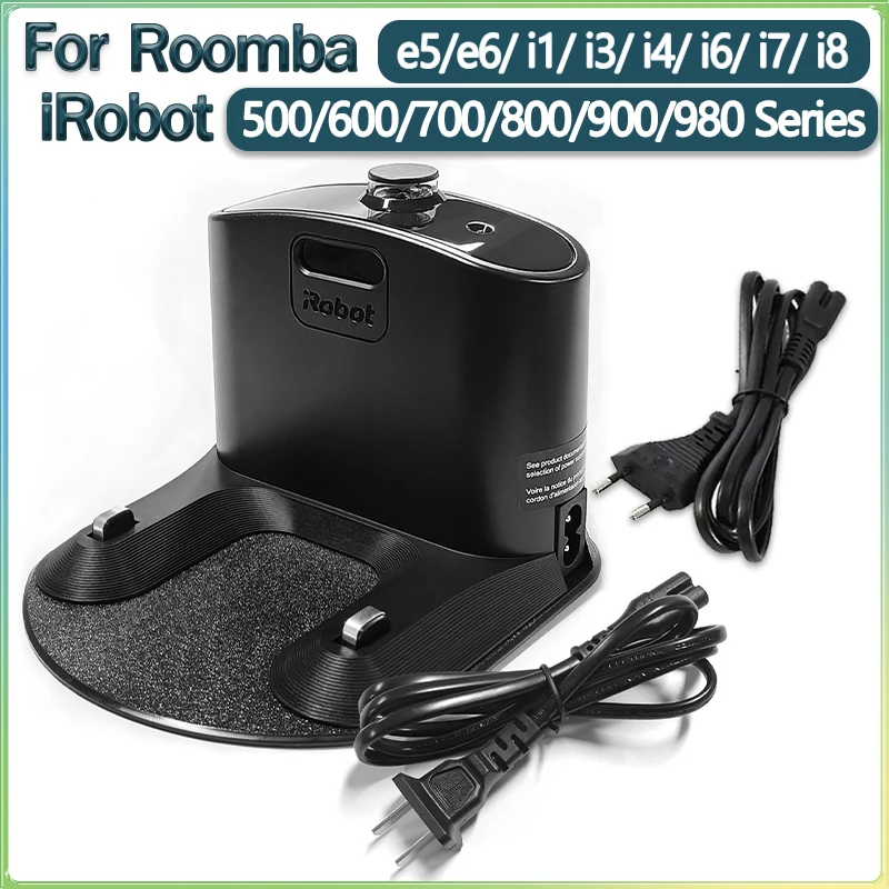 Charger Dock Station Compatible with iRobot Roomba E5 E6 i1 i3 i4 i6 i7 i8 500 600 700 800 900 Series Charging Base