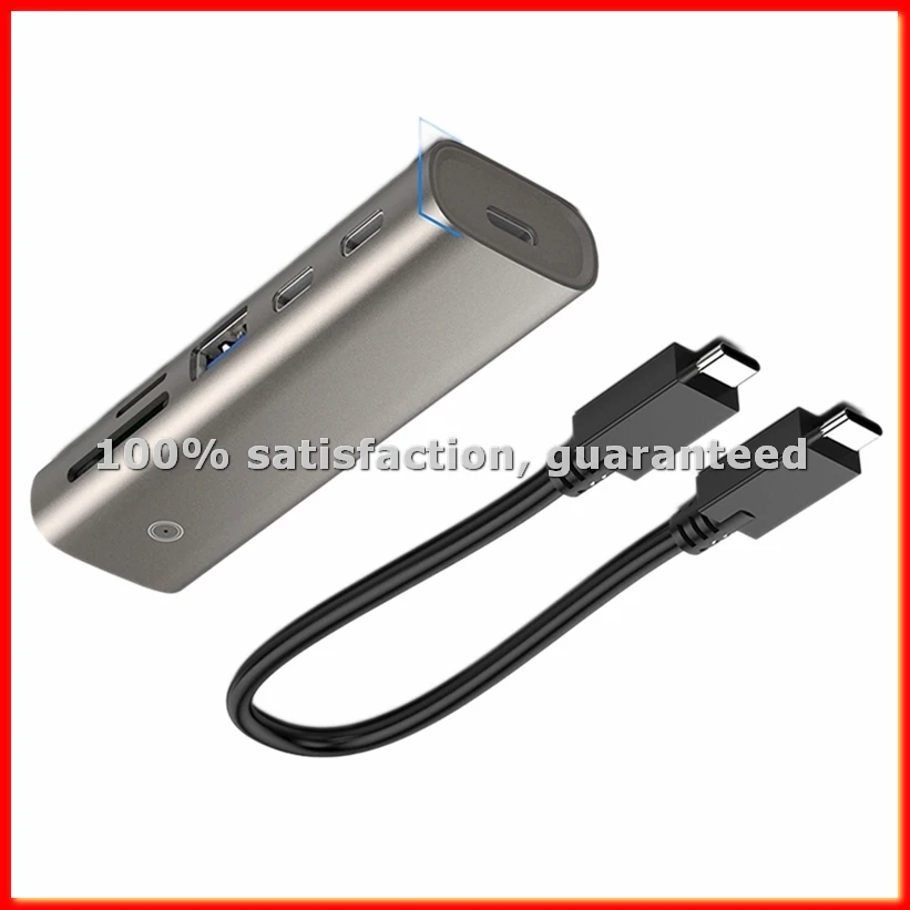 USB Hub USB-A(Gen2)+2xUSB-C(Gen 2)+ SD/TF 3.0 Hub for Laptop Multi Splitter Adapter PC Computer Accessories-A63M