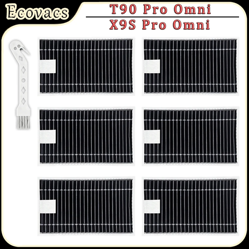 HEPA filter Replacement Accessories Kit Compatible with Ecovacs T90 Pro Omni/X9S Pro Omni Robot Vacuum HEPA filter Parts(6PCS)