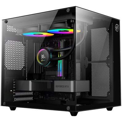 Gabinete Gamer Kalkan Midgard Lite, M-ATX, Frontal e Lateral em Vidro Temperado, Sem Fans, Preto - KLK00090 Gabinete Gamer Kalkan Midgard Lite, M-ATX, Frontal e Lateral em Vidro Temperado, Sem Fans, Preto - KLK00090