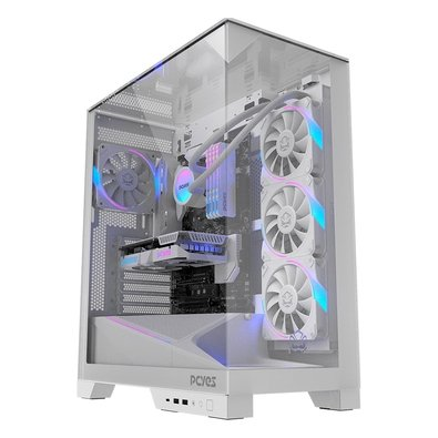 Gabinete Gamer PCYES Forcefield Dome, Mid Tower, RGB, Lateral em Vidro, White Ghost - Gffdwg Gabinete Gamer PCYES Forcefield Dome, Mid Tower, RGB, Lateral em Vidro, White Ghost - Gffdwg