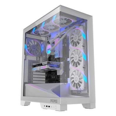 Gabinete Gamer PCYES Forcefield Flow, Mid Tower, RGB, Lateral em Vidro, Black Vulcan - Gfffbv Gabinete Gamer PCYES Forcefield Flow, Mid Tower, RGB, Lateral em Vidro, Black Vulcan - Gfffbv