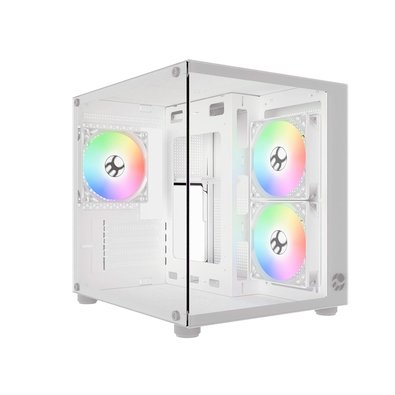 Gabinete Gamer Bluecase Pure Pro BG-064, Micro-ATX, Mini-ITX, 3x Fans Rainbow, Lateral em Vidro, Branco - BG-064PWBX Gabinete Gamer Bluecase Pure Pro BG-064, Micro-ATX, Mini-ITX, 3x Fans Rainbow, Lateral em Vidro, Branco - BG-064PWBX