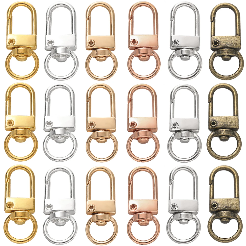 10pcs/pack Rotating Dog Buckle Snap Lobster Clasps Hooks for DIY Jewelry Making Keychain Bag Clasp Accessories Supplies 10pcs/pack Rotating Dog Buckle Snap Lobster Clasps Hooks for DIY Jewelry Making Keychain Bag Clasp Accessories Supplies