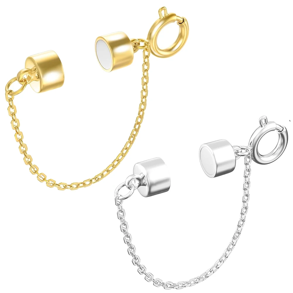 5Pcs Magnetic Bracelet Clasps and Closures with Safety Chain Never Fall Bracelet Extender Converter Magnetic Clasps for Women 5Pcs Magnetic Bracelet Clasps and Closures with Safety Chain Never Fall Bracelet Extender Converter Magnetic Clasps for Women