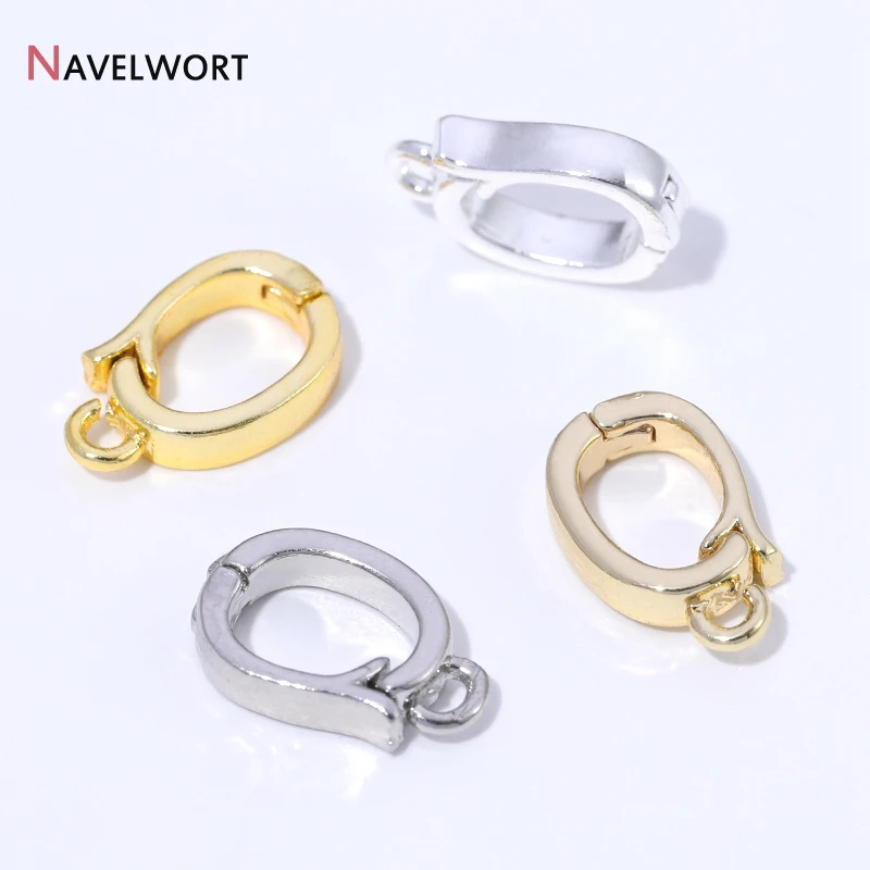 14K/18K Gold Plated Brass Metal Hinged Necklace Enhancer For Necklace Making Accessories Pendant Bail Clasps Jewelry Materials 14K/18K Gold Plated Brass Metal Hinged Necklace Enhancer For Necklace Making Accessories Pendant Bail Clasps Jewelry Materials