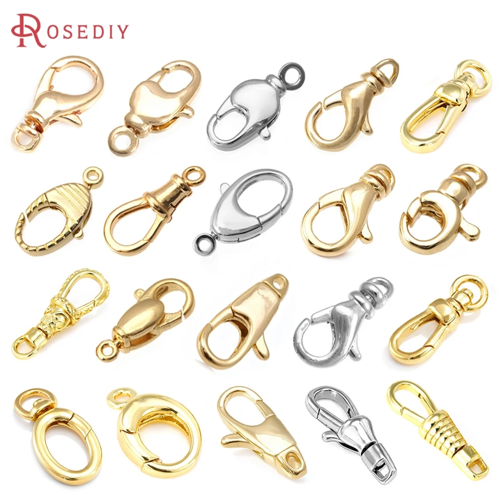 18K Gold Color Brass Rotatable Lobster Clasps Connect Clasps Jewelry Necklaces Bracelets Making Diy Findings Accessories 18K Gold Color Brass Rotatable Lobster Clasps Connect Clasps Jewelry Necklaces Bracelets Making Diy Findings Accessories
