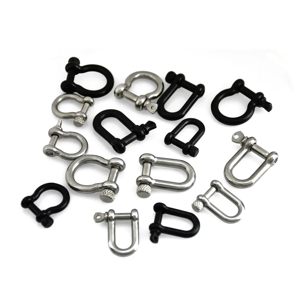 Stainless Steel Bow Shape Shackle Carabiner D Ring Fob Key Ring Keychain Hook for Camping Hiking Screw Joint Connector Buckle Stainless Steel Bow Shape Shackle Carabiner D Ring Fob Key Ring Keychain Hook for Camping Hiking Screw Joint Connector Buckle