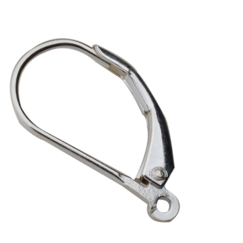 Solid 925 Sterling Silver Hinged French Leverback Eearwire Hook Findings , snap hook for Earring Jewelry DIY Solid 925 Sterling Silver Hinged French Leverback Eearwire Hook Findings , snap hook for Earring Jewelry DIY