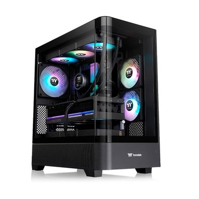 Gabinete Gamer Thermaltake View 290 TG ARGB, Mid-Tower, Vidro Temperado Curvo, 3x FANs ARGB, Preto - CA-11G-00M1WN-00 Gabinete Gamer Thermaltake View 290 TG ARGB, Mid-Tower, Vidro Temperado Curvo, 3x FANs ARGB, Preto - CA-11G-00M1WN-00