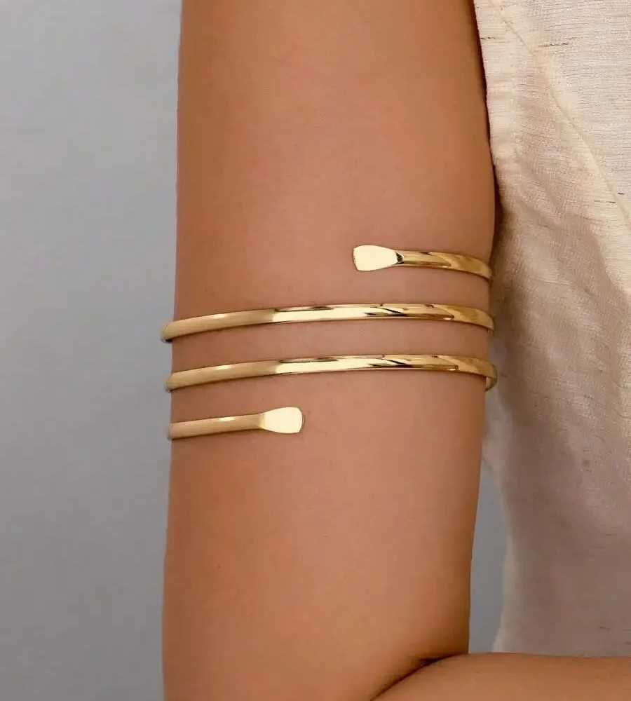 1pc Women Metal Wire Armband, Upper Arm Bracelet, Summer Body Jewelry 1pc Women Metal Wire Armband, Upper Arm Bracelet, Summer Body Jewelry