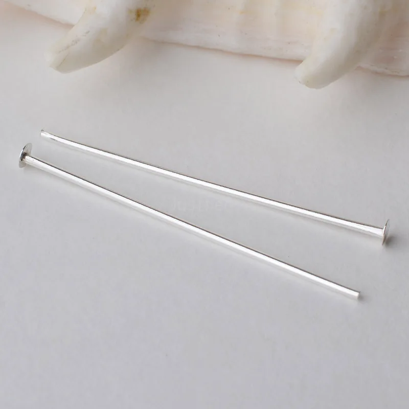 925 Sterling Silver Flat Head Pins, Silver T-pin For Jewelry Making Findings