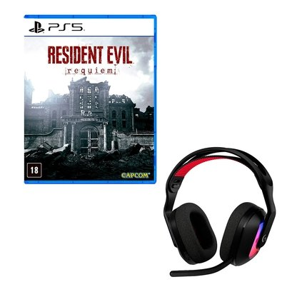 Headset Gamer Sem Fio Logitech G Astro A20 X Preto + Jogo Resident Evil Requiem, PS5 Headset Gamer Sem Fio Logitech G Astro A20 X Preto + Jogo Resident Evil Requiem, PS5