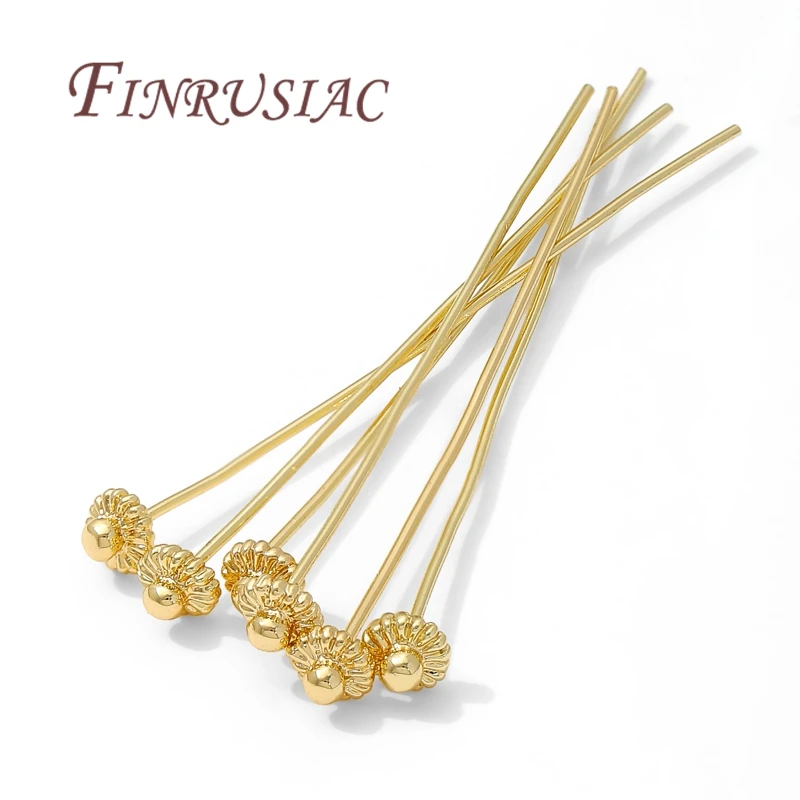 10/20Pcs/Lot 18K Gold-plated Pins For Jewelry Making Supplies,Brass Flowers Pins For Earrings Accessories,DIY Jewelry Findings 10/20Pcs/Lot 18K Gold-plated Pins For Jewelry Making Supplies,Brass Flowers Pins For Earrings Accessories,DIY Jewelry Findings