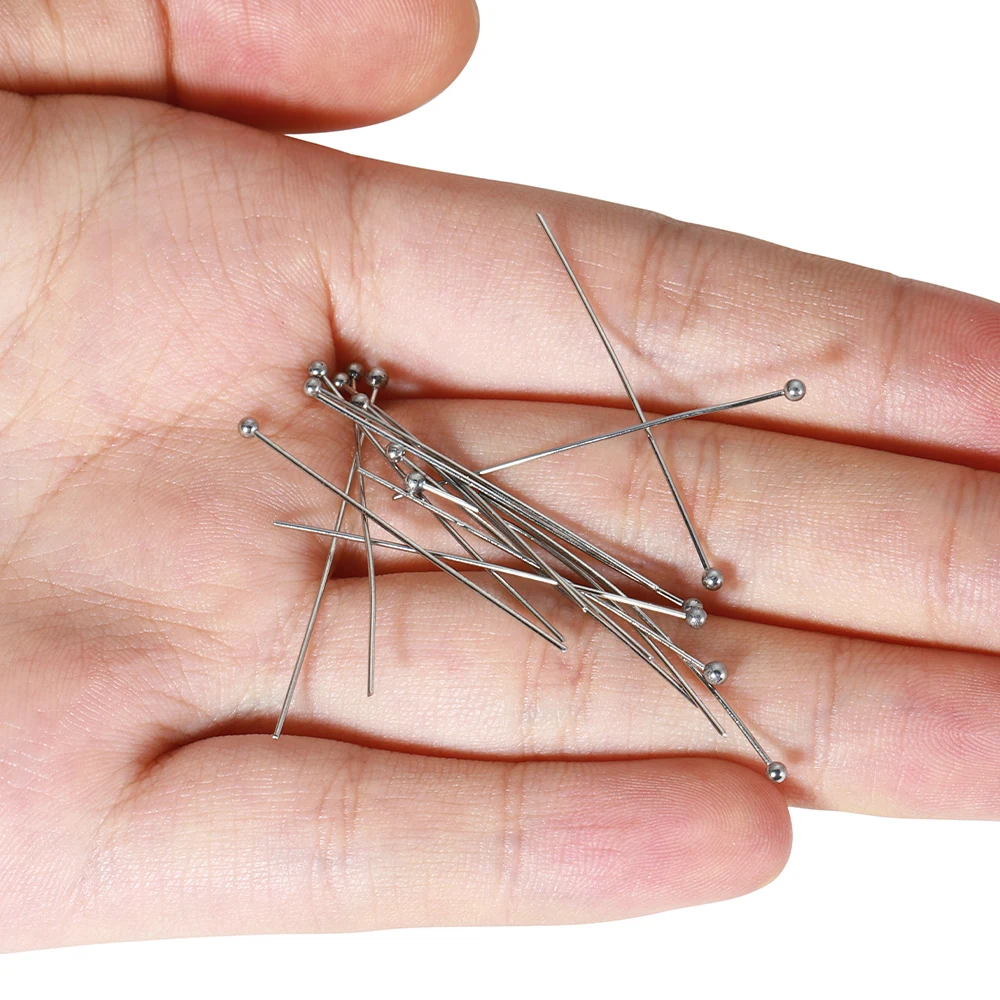 50Pcs/lot 12 14 16 20 25 30 35 40mm 304 Stainless Steel Gold Silver Plated Ball Head Pins Findings Jewelry Making DIY Craft Bead 50Pcs/lot 12 14 16 20 25 30 35 40mm 304 Stainless Steel Gold Silver Plated Ball Head Pins Findings Jewelry Making DIY Craft Bead