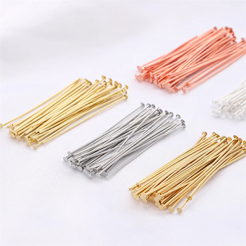 50pcs/pack 925 Sterling Silver Flat Head Pins for Craft Earring Bracelet Necklace Pendant DIY Jewelry Making Wholesale 50pcs/pack 925 Sterling Silver Flat Head Pins for Craft Earring Bracelet Necklace Pendant DIY Jewelry Making Wholesale