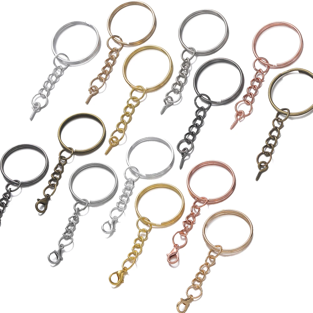 10pcs/Lot 25mm Screw Eye Pin Key Chain Key Ring with Eye Screws Round Split Keyrings for DIY Jewelry Making Supplies Wholesale 10pcs/Lot 25mm Screw Eye Pin Key Chain Key Ring with Eye Screws Round Split Keyrings for DIY Jewelry Making Supplies Wholesale