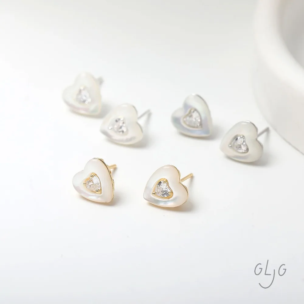2PCS Dainty Heart Shell Ear Studs Brass Jewelry Findings Making Diy Earrings Supplies 14k Gold Plated Accessories 10*11mm 2PCS Dainty Heart Shell Ear Studs Brass Jewelry Findings Making Diy Earrings Supplies 14k Gold Plated Accessories 10*11mm
