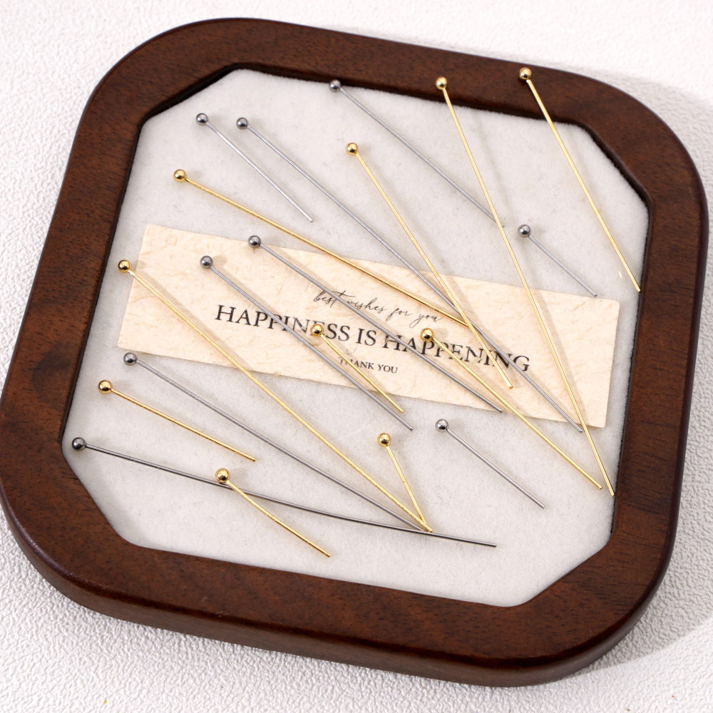 50-100Pcs 0.6mm Stainless Steel Rhodium/Gold Color Plated Head Pins For Handmade Jewelry Making DIY Beading Earrings Accessories 50-100Pcs 0.6mm Stainless Steel Rhodium/Gold Color Plated Head Pins For Handmade Jewelry Making DIY Beading Earrings Accessories
