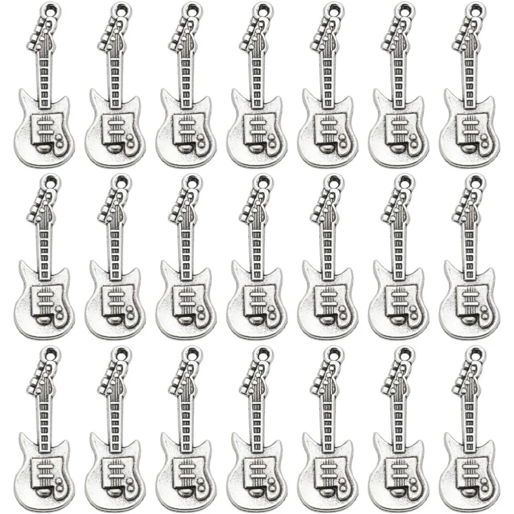 1 Box 50Pcs Vintage Guitar Charms Musical Instruments Charms Bulk Small Antique Silver Music Instrument Charm making kit 1 Box 50Pcs Vintage Guitar Charms Musical Instruments Charms Bulk Small Antique Silver Music Instrument Charm making kit