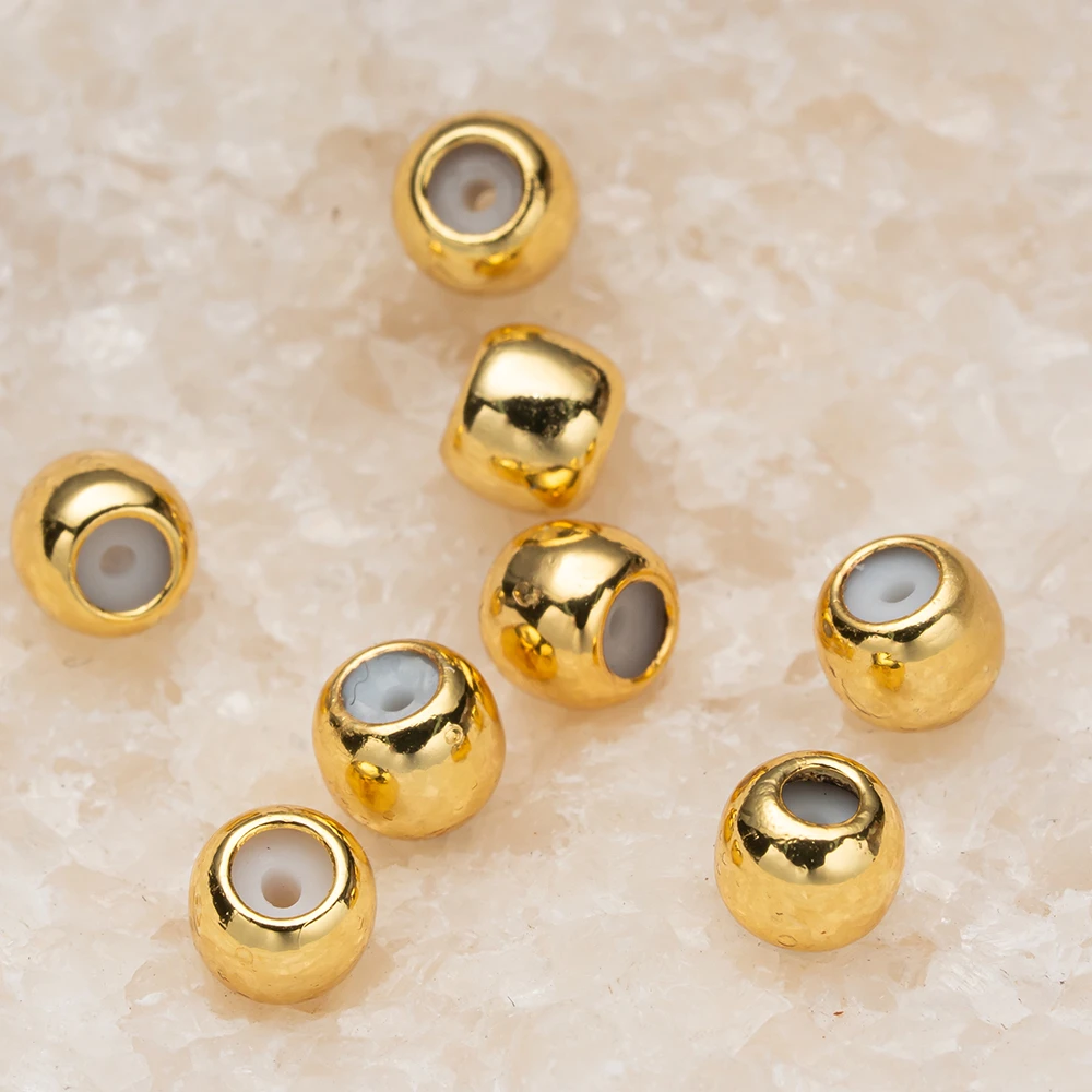 20pcs 18K Gold Plated Stopper Beads Insert Silicon Round Length Adjust Spacer Beads for DIY Bracelet Jewelry Making Findings 20pcs 18K Gold Plated Stopper Beads Insert Silicon Round Length Adjust Spacer Beads for DIY Bracelet Jewelry Making Findings