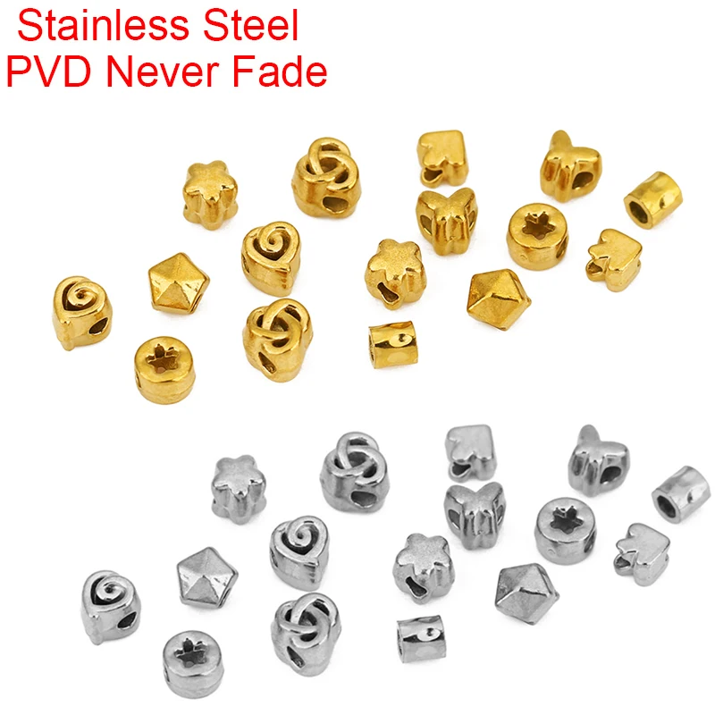 10pcs Stainless Steel Heart Necklace Beads Never Fade PVD Large Big Hole Bracelet Spacer Beads For DIY Jewelry Making Findings 10pcs Stainless Steel Heart Necklace Beads Never Fade PVD Large Big Hole Bracelet Spacer Beads For DIY Jewelry Making Findings