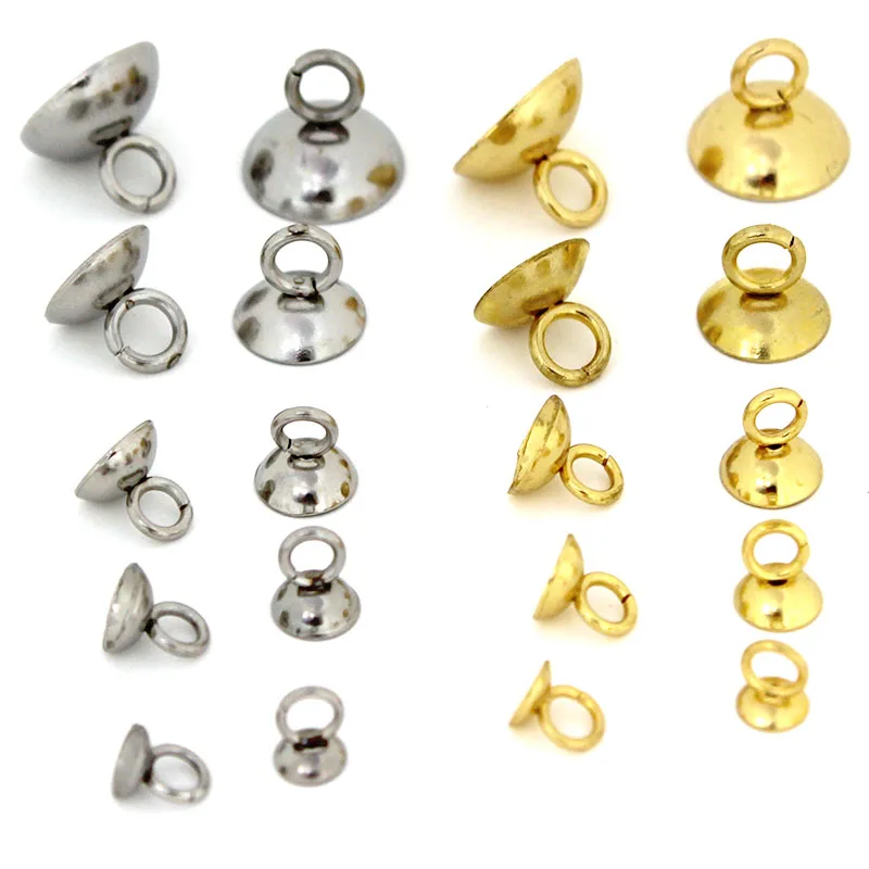 20Pcs 4/5/6/8/10mm Stainless Steel Beads End Caps Clasp Pendant Charms Connectors for DIY Jewelry Making Findings Accessories 20Pcs 4/5/6/8/10mm Stainless Steel Beads End Caps Clasp Pendant Charms Connectors for DIY Jewelry Making Findings Accessories