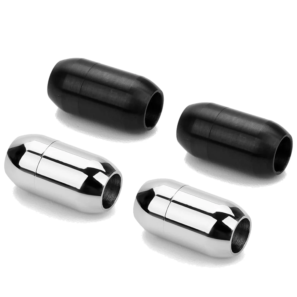 2pcs Stainless Steel Magnetic Clasp Leather Cord End Cap for Jewelry Men Women Necklace Bracelet DIY Making Supplies Crafts 2pcs Stainless Steel Magnetic Clasp Leather Cord End Cap for Jewelry Men Women Necklace Bracelet DIY Making Supplies Crafts
