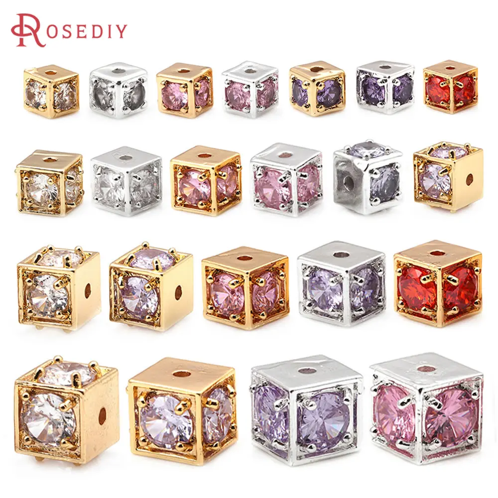 4.5MM 6MM 7MM 8.5MM Brass Cube Spacer Beads Bracelets Beads High Quality Jewelry Accessories Making Rosediy official-website 4.5MM 6MM 7MM 8.5MM Brass Cube Spacer Beads Bracelets Beads High Quality Jewelry Accessories Making Rosediy official-website